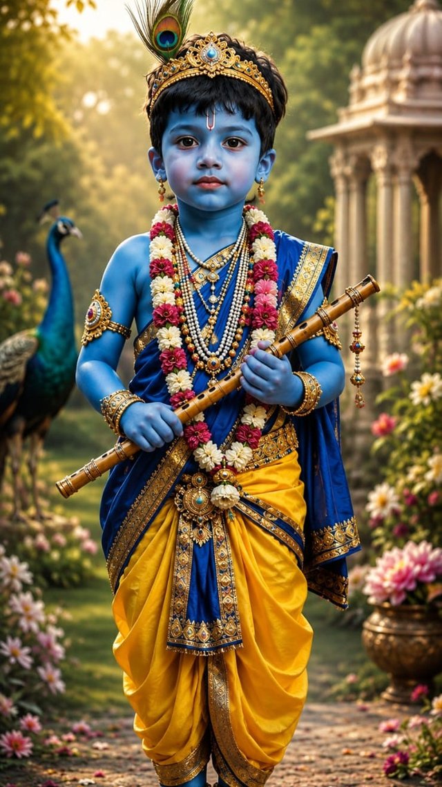 "Bal Krishna Portrait – Vertical"