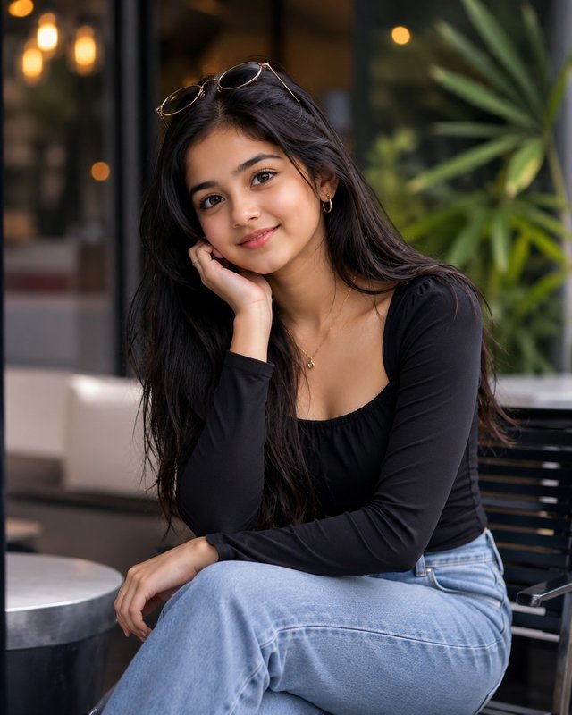 Modern Fashion Girl Portrait
