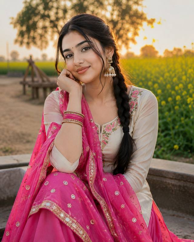Beautiful Punjabi Girl Portrait – Traditional Punjabi