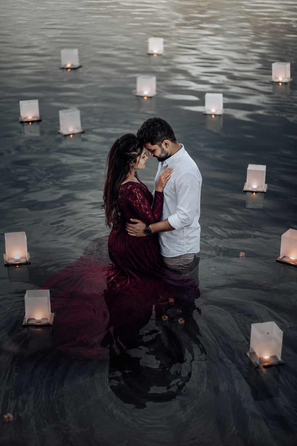 Dreamy Lantern Lake Pre-Wedding Photoshoot | Cinematic Couple Portrait