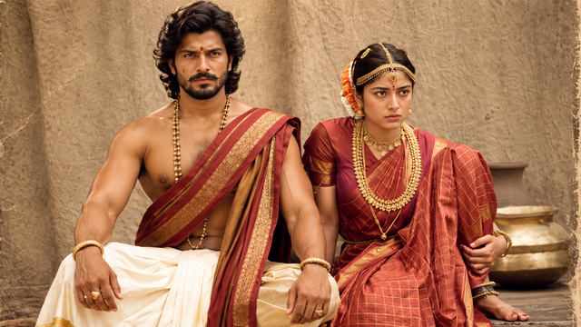 Cinematic Historical South Indian Couple AI Portrait