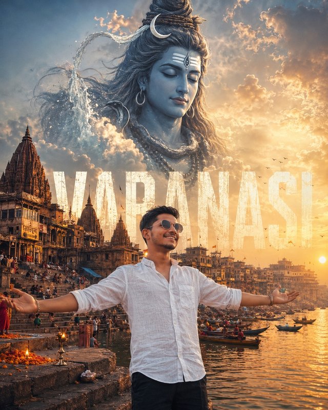Divine Varanasi – Where Spirituality Meets Timeless Beauty — gemini AI prompt