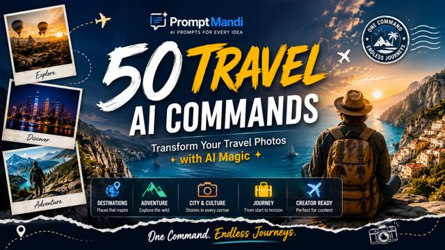 50 Travel AI Commands to Transform Your Travel Photos