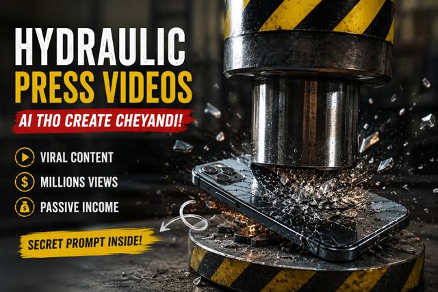 How to Create Viral Hydraulic Press Videos with AI