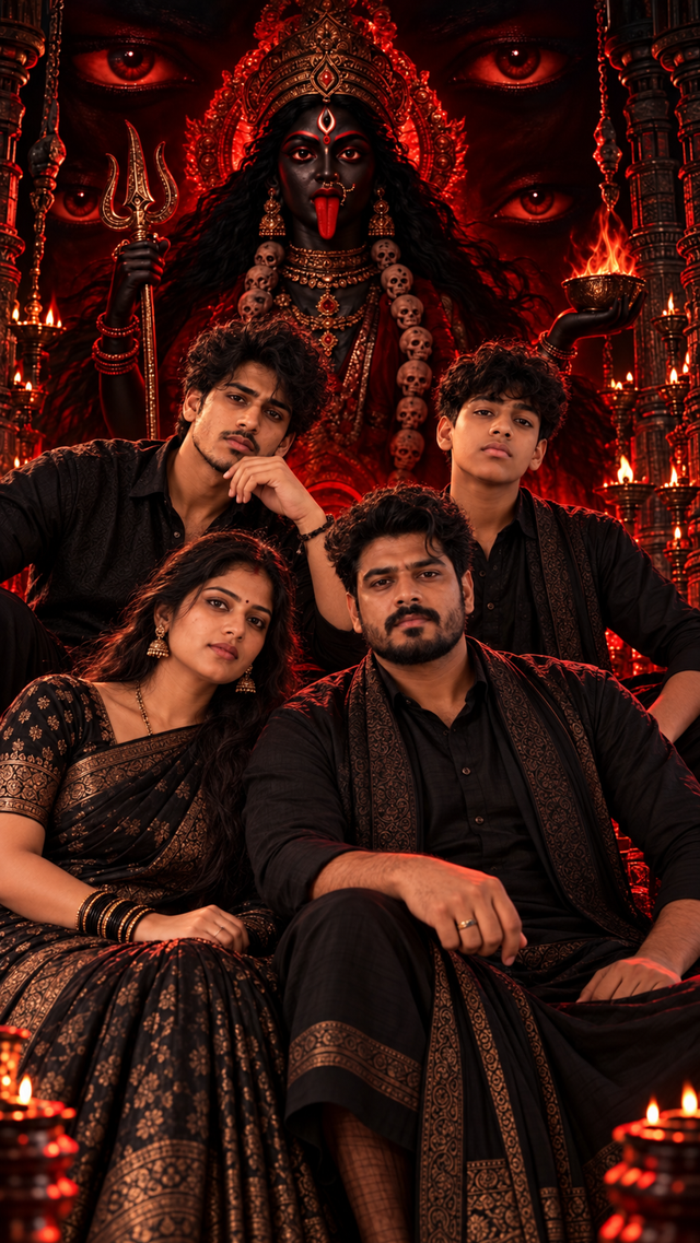 Kali Maa Family Portrait AI Prompt | Cinematic 9:16
