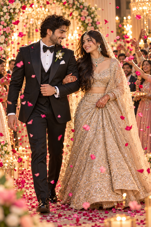 Elegant Wedding Exit – Bride & Groom Celebration