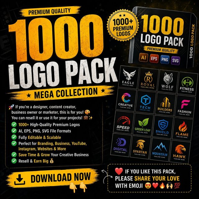 Premium quality 1000 logo pack