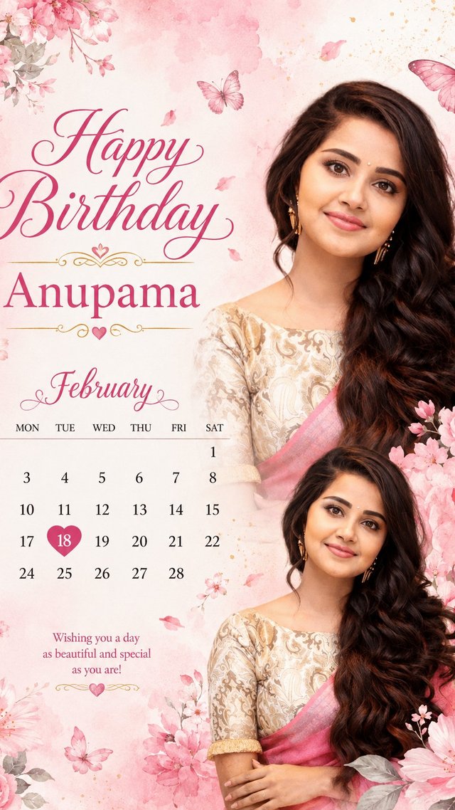 AI Birthday Poster Prompt | portrait Birthday Calendar
