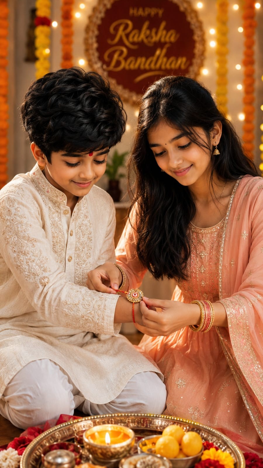 Cinematic Raksha Bandhan ❤️ | Brother-Sister Bond | AI Photo Prompt
