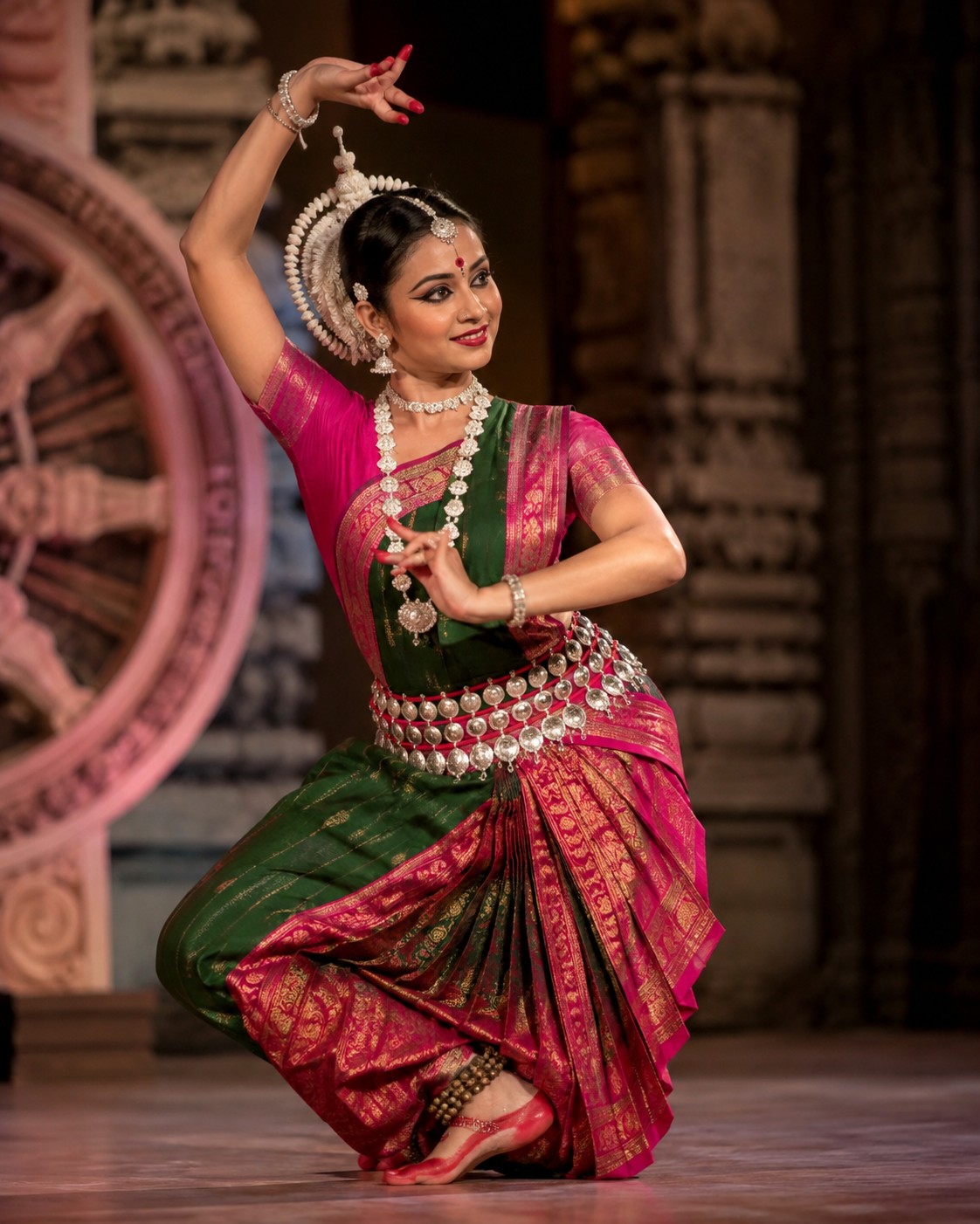 Elegant Odissi Classical Dance Portrait | Traditional Indian Temple Photography