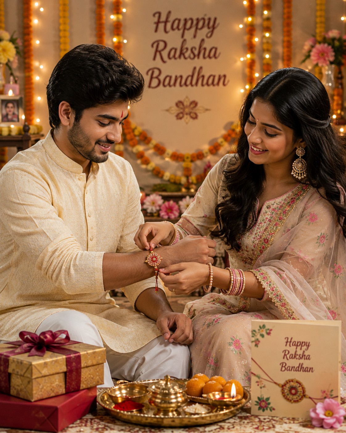 Heartwarming Raksha Bandhan Portrait | Traditional Indian Festival Photography