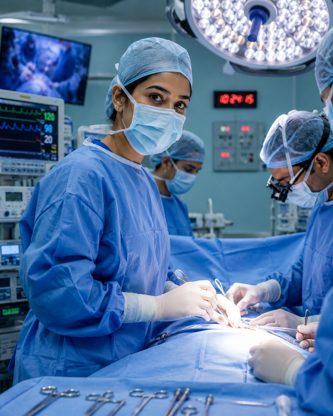 Professional Surgeon in Operation Theater | Modern Surgical Team Photography