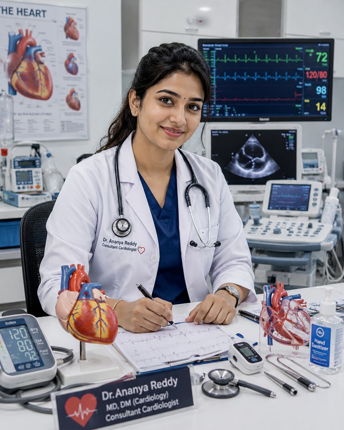 Professional Cardiologist Portrait | Heart Specialist in Advanced Cardiac Clinic