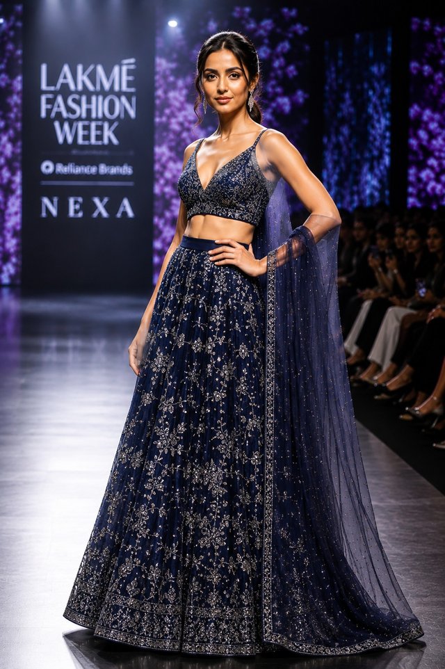 Midnight Blue Royal Runway — beginner AI prompt