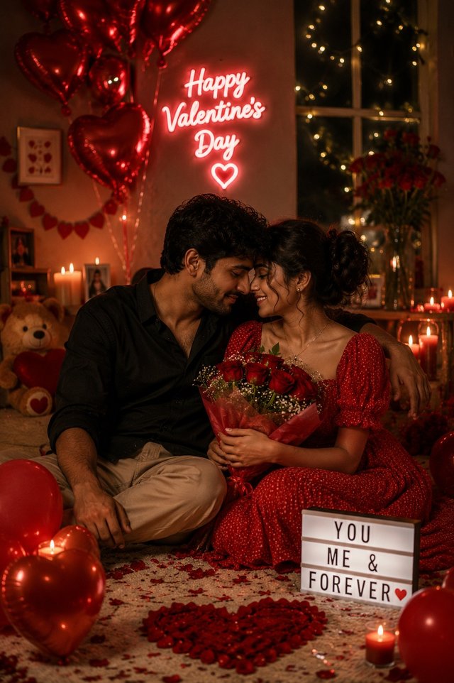 Valentine’s Day Romance – You, Me & Forever ❤️ — valentinesday AI prompt