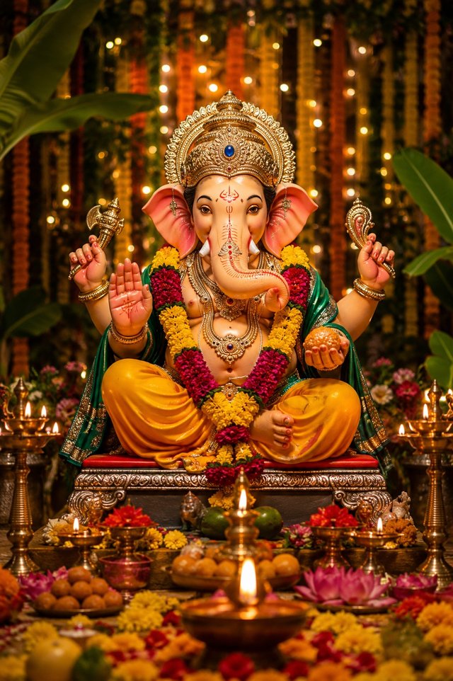 Divine Vinayaka Chavithi | Cinematic 8K AI Art — vinayakachavithi AI prompt