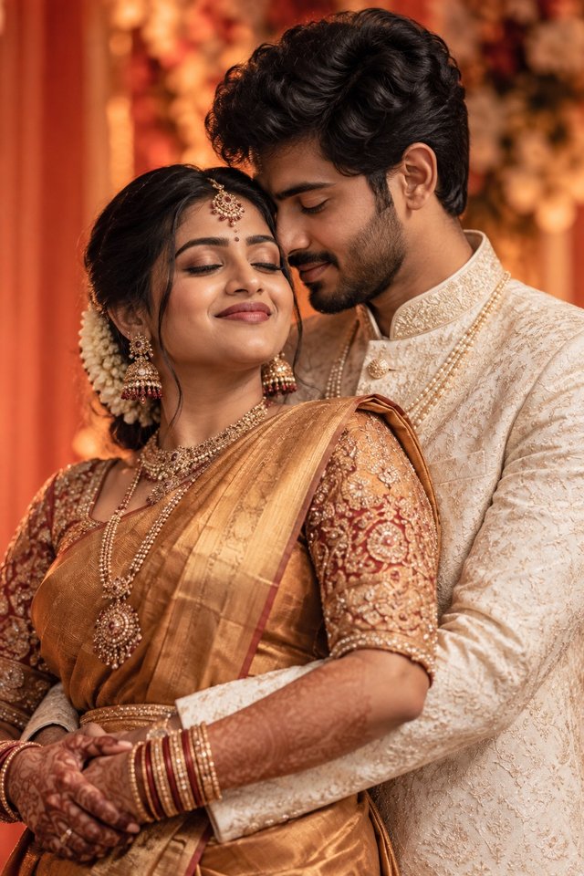 Romantic Wedding Couple Portrait – 8K Realistic AI — wedding AI prompt