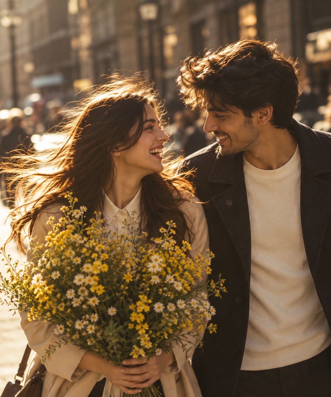 Golden Hour Couple Aesthetic – Cinematic AI Photo