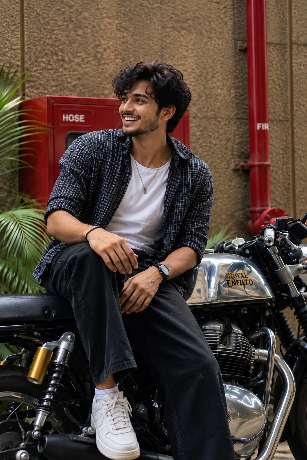 8K Cinematic Bike Portrait – AI Male Photo Prompt