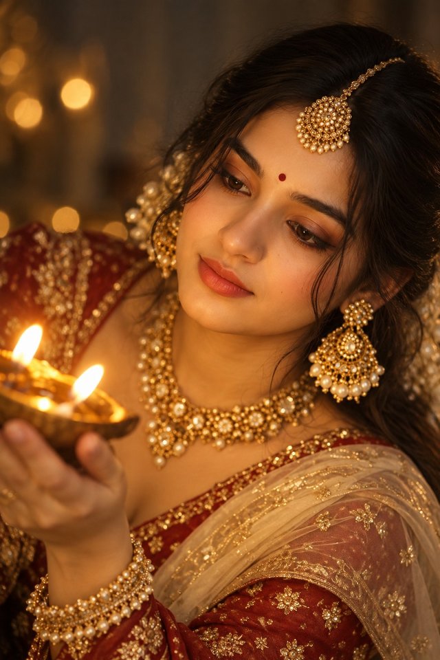 Cinematic Indian Diya Portrait – 8K HD Realistic — cinematic AI prompt