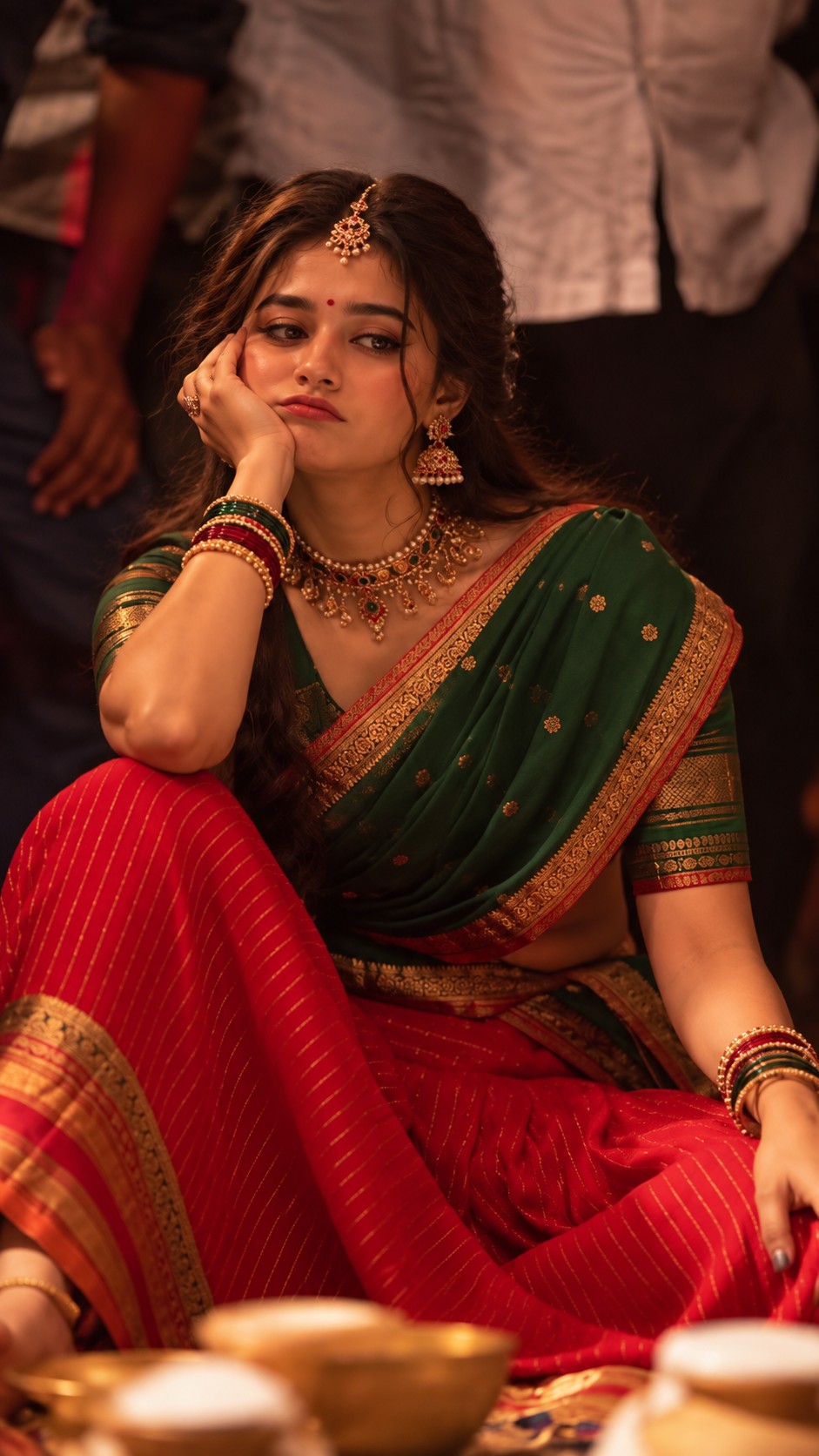 Cinematic Indian Saree Portrait with AI Face