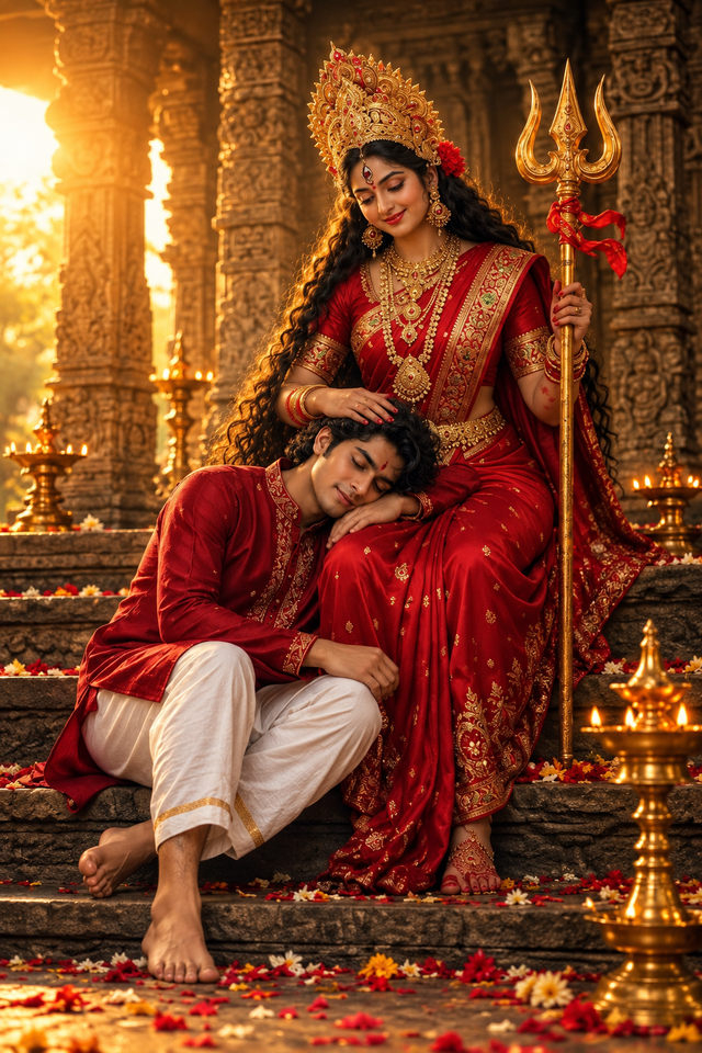 Cinematic Goddess Devotional Portrait