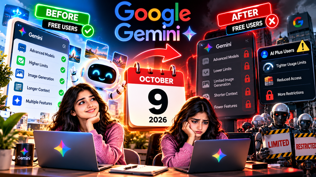 Google Gemini Free Access Changes From October 9