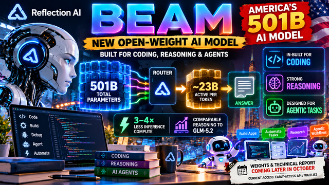 Reflection AI Launches Beam, a 501B Open-Weight AI Model