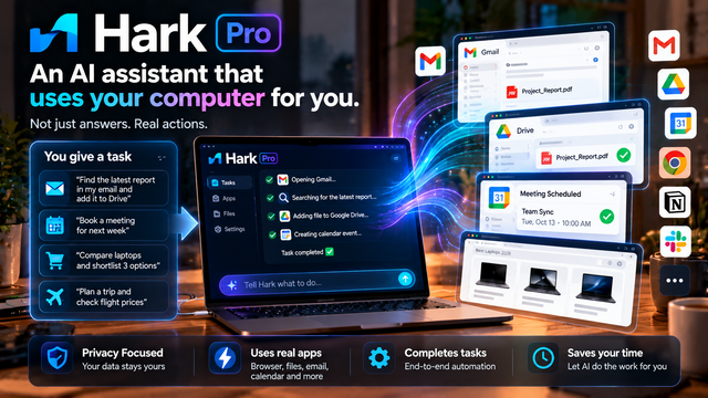 Hark Pro Launches AI Assistant That Uses Your Computer