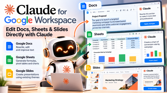 Claude Can Now Edit Google Docs, Sheets and Slides