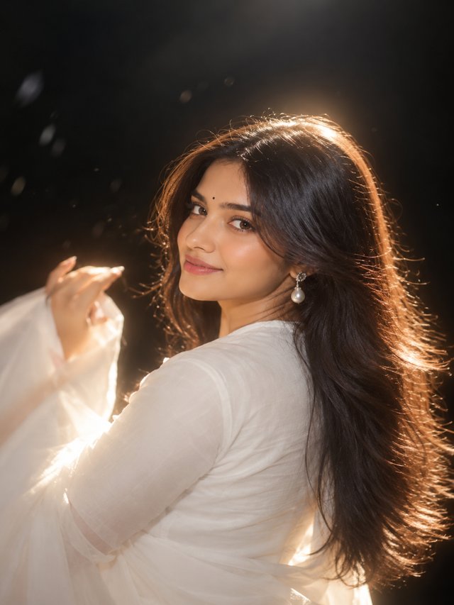 Cinematic White Outfit Portrait – ChatGPT AI Prompt