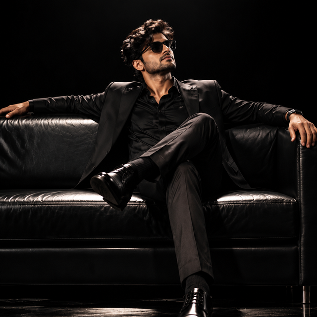 Luxury Black Suit Portrait – ChatGPT AI Prompt
