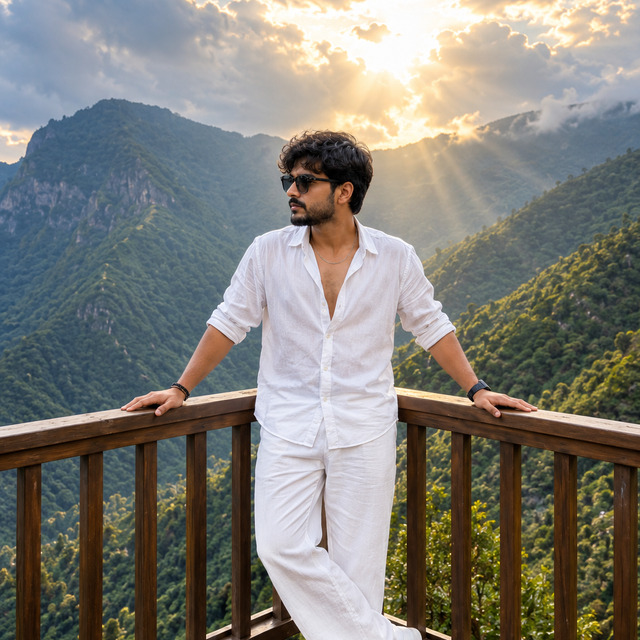 White Outfit Mountain Portrait – ChatGPT AI Prompt — chatgpt AI prompt