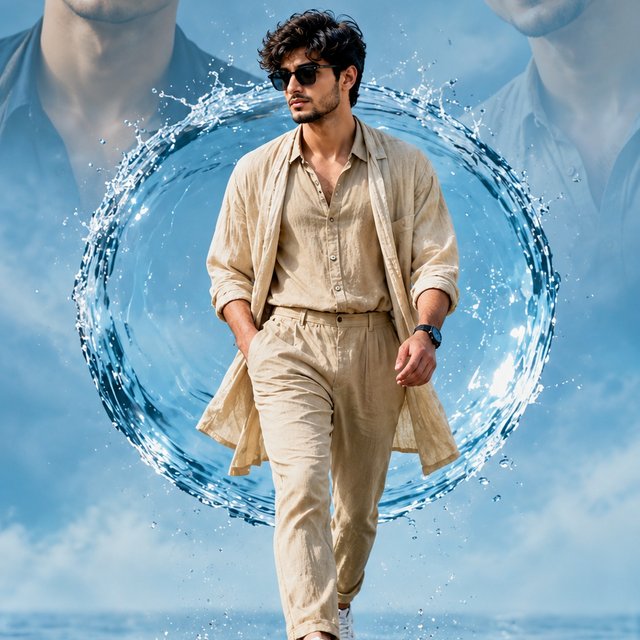Cinematic Water Splash Male Portrait – ChatGPT AI